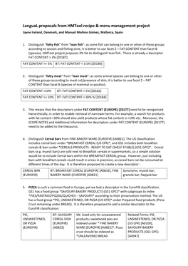 Langual Proposals from Hmtool Recipe & Menu Management Project