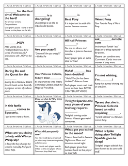 Brony PNP Comment Cards.Indd