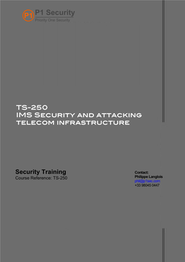 TS-250 IMS Security and Attacking Telecom Infrastructure