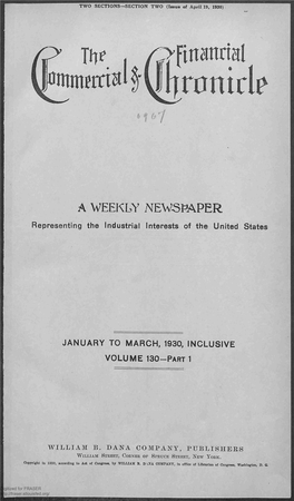 January to March 1930, Inclusive: Index To