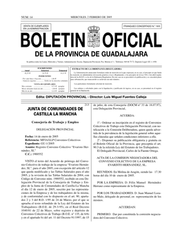 Boletin Oficial De La Provincia De Guadalajara