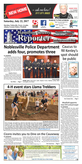 Noblesville Police Department Adds Four, Promotes Three