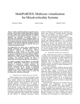 Multipartes: Multicore Virtualization for Mixed-Criticality Systems