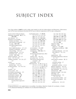 Subject INDEX