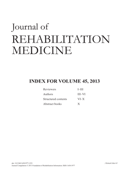 Rehabilitation Medicine