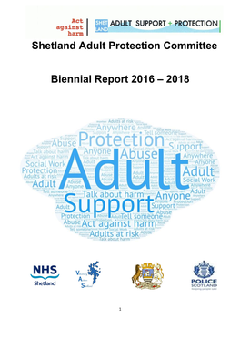 Shetland Adult Protection Committee Biennial Report 2016 – 2018