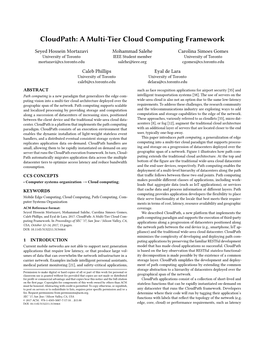 Cloudpath: a Multi-Tier Cloud Computing Framework