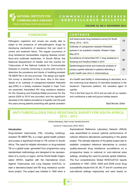Foreword Anti-Tuberculosis Drug Resistance Survey