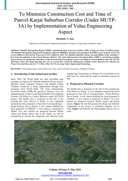 To Minimize Construction Cost and Time of Panvel-Karjat Suburban Corridor (Under MUTP- 3A) by Implementation of Value Engineering Aspect