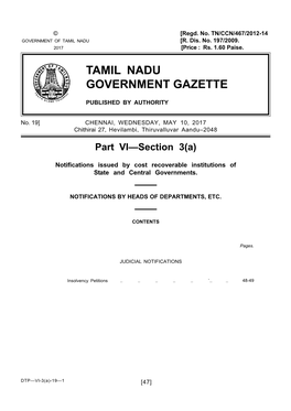 Tamil Nadu Government Gazette