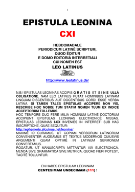 Epistula Leonina Cxi