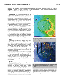 Nius Crater Region. Fig. 2 Color Composite Image of the Posidonius