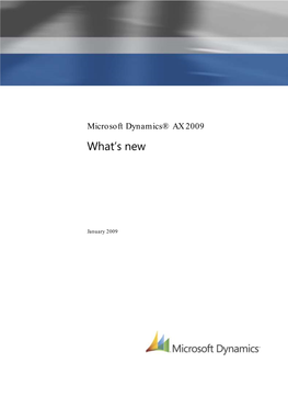 Microsoft Dynamics® AX 2009