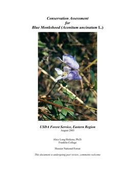 Blue Monkshood (Aconitum Uncinatum L.)