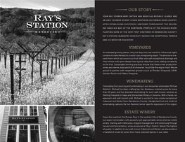 Our Story Vineyards Winemaking Estate Winery