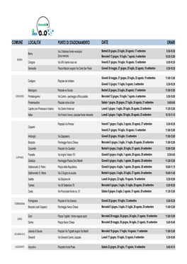 Calendario ECOMOBILE Dal 28 05 Al 30 09