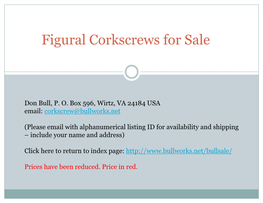 Figural Corkscrews for Sale