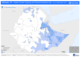 Ethiopia: 3W - Health Cluster Ongoing and Planned Activities Map (As of September 2017)