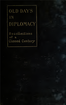 Old Days in Diplomacy