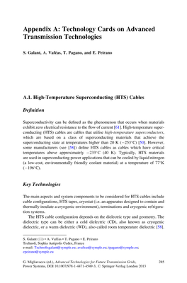 Appendix A: Technology Cards on Advanced Transmission Technologies