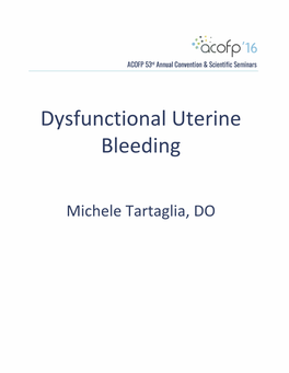 Abnormal Uterine Bleeding (AUB) 2