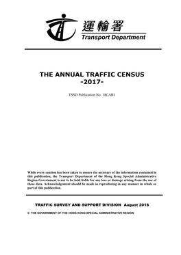 The Annual Traffic Census -2017