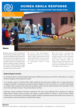 Guinea Ebola Response International Organization for Migration