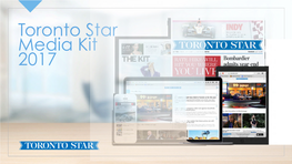 Toronto Star Media Kit 2017 Toronto Star