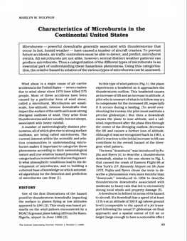 Characteristics of Microbursts in the Continental United States