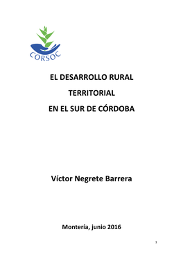 El Desarrollo Rural Territorial En El Sur De Córdoba