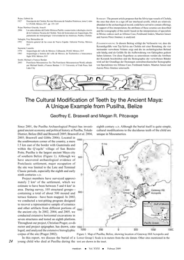 The Cultural Modification of Teeth by the Ancient Maya