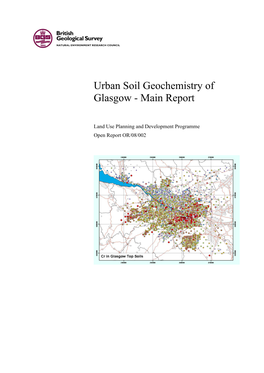 Urban Soil Geochemistry of Glasgow - Main Report