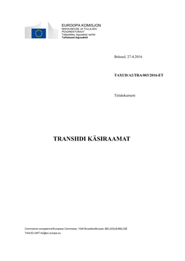 Transiidi Käsiraamat (TIR-Protseduur)