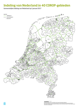 COROP-Gebieden Gemeentelijke Indeling Van Nederland Op 1 Januari 2017