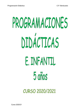 Programación Didáctica C.P. Berducedo Curso 2020/21