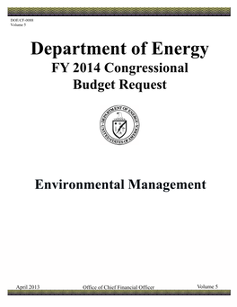 FY 2014 Volume 5