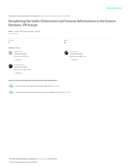 Ordovician) and Variscan Deformations in the Eastern Pyrenees, SW Europe