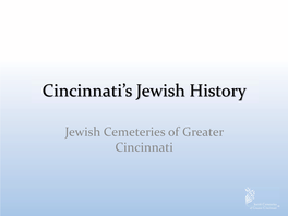 Cincinnati's Jewish History