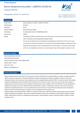 Bovine Glutamine-Rich Protein 1 (QRICH1) ELISA Kit