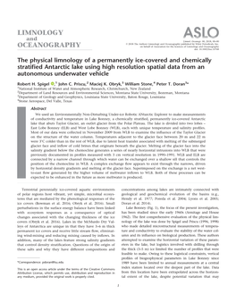 Limnology Oceanography