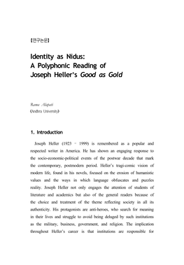 A Polyphonic Reading of Joseph Heller's Good As Gold