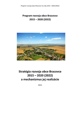 Program Rozvoja Obce Bracovce 2015 – 2020 (2022)