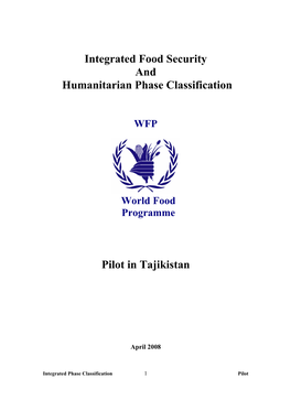 Integrated Food Security and Humanitarian Phase Classification