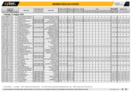 Midweek Regular Coupon 31/08/2021 10:21 1 / 4