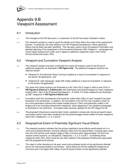 Appendix 9.B Viewpoint Assessment