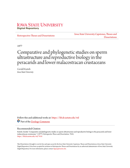 Comparative and Phylogenetic Studies on Sperm Ultrastructure and Reproductive Biology in the Peracarids and Lower Malacostracan