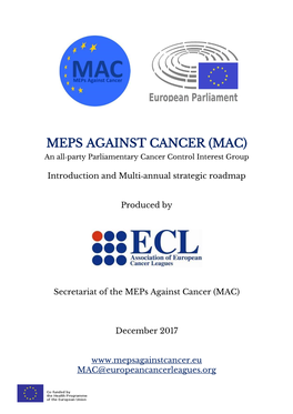 MEPS AGAINST CANCER (MAC) an All‐Party Parliamentary Cancer Control Interest Group