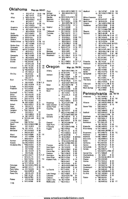 Oklahoma Map Pp. 60-61 Ada Altus Alva Anadarko Ardmore Atoka