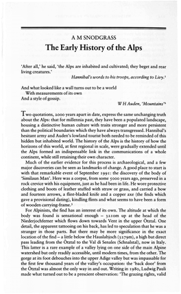 THE EARLY HISTORY of the ALPS 21 7 Sub-Ranges, a Very Small Number of Massifs and a Few Individual Peaks Were Picked out Under the Name Mons