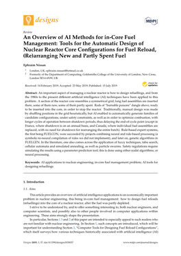 Tools for the Automatic Design of Nuclear Reactor Core Conﬁgurations for Fuel Reload, (Re)Arranging New and Partly Spent Fuel